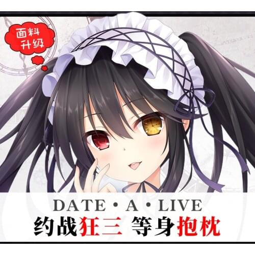 Anime DATE A LIVE Tokisaki Kurumi Hugging Body Long Pillow Case Otaku Sexy Dakimakura 160*50/35*55cm Cosplay Cushion Cover Core