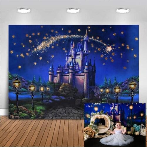 Photography backdrop newborn baby castle portrait photo shoot background for photographic studio little star night view supplies