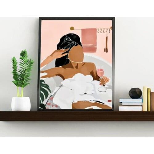 Aqua Womxn Canvas Paintings And Prints Wall Art Sisters I Posters On Canvas Living Room Decorative Pictures Home Decor No Frame