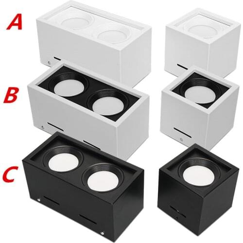 Square COB LED Dimmable Downlights 7W 10W 14W 20W Surface Mounted LED Ceiling Lamps Spot Light LED Downlights AC85V-265V