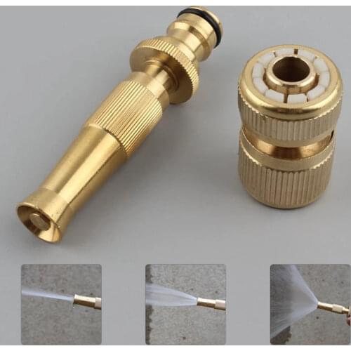 New Brass High Pressure Car Washing Water Gun Quick Connector 1/2'' Adjustable Direct Sprinkler Pressure Water Gun Garden Tool