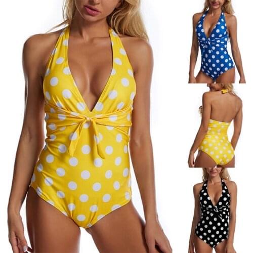 Summer Retro Polka Dot Print High Waist Fashion Swimsuit
