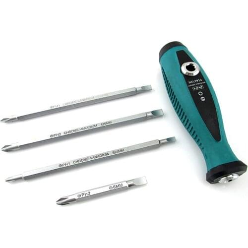 5 Pcs/set High Quality Dual Purpose Screwdriver Set Multi-function Phillips and Slotted Screwdrivers Hand Tools Nylon Bag