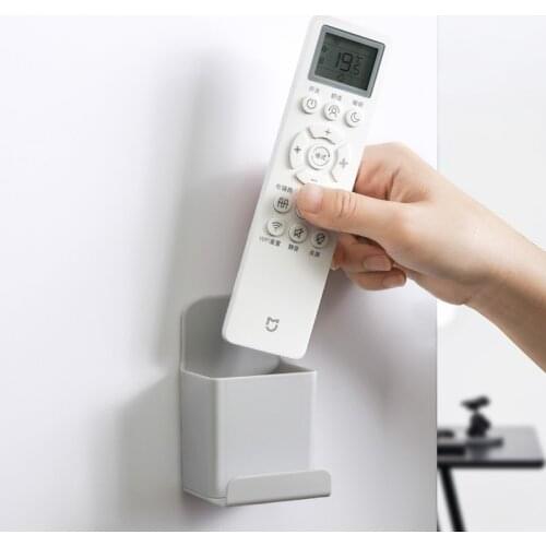 Wall Mounted Organizer Storage Box Remote Control Air Conditioner Stand Holder Hotel Office Home Storage Organization