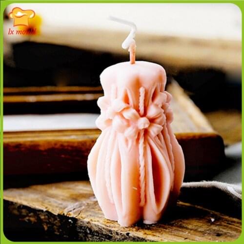 New Vase Mould Aromatherapy Candle Gypsum Handmade Soap Food Grade Silicone Mold