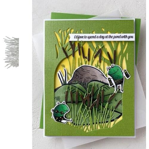 New Cattails Grass Die Cutting Dies Scrapbook Diary Decoration Stencil Embossing Template DIY Greeting Card Hot Sale 2021