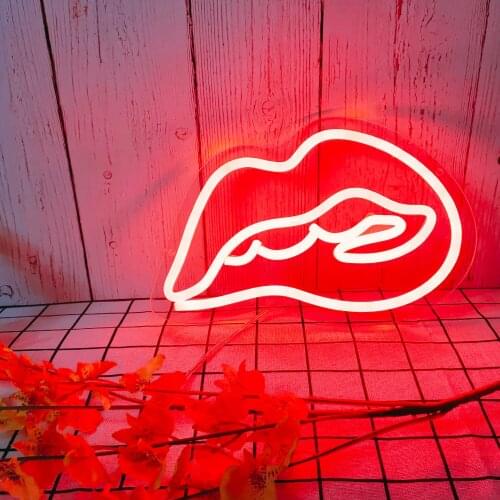 New Hanging Type Waterproof Custom Neon Lips Sign Light Decoration Special Room Living Room Bar Restaurant Storefront Decoration