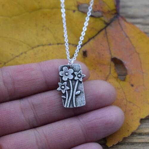 Nature Mountain flower necklace for daughter gift