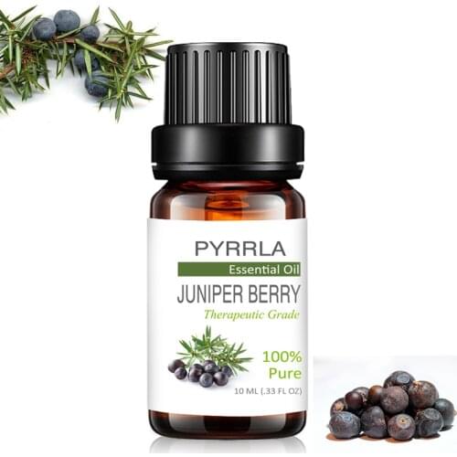 Pyrrla 10ml Juniper Berry Pure Essential Oils For Aromatherapy Refreshing Humidifier Massage Orange Basil Aromatic Essential Oil