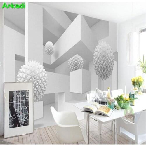 Custom photo wallpaper 3d abstract architecture space polygon ball home decoration wallpaper TV background wall space expansion