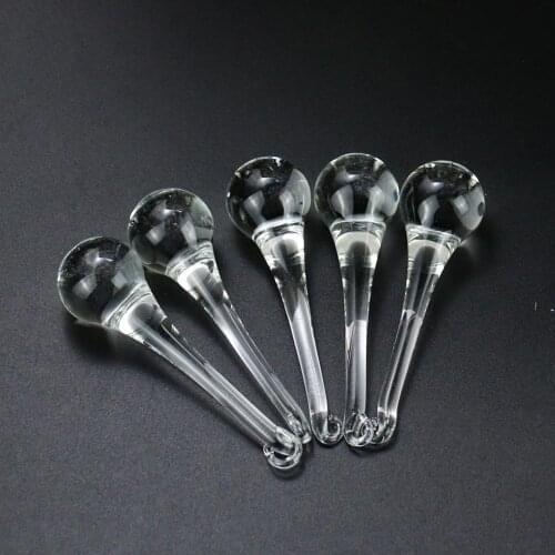 2PC Clear Bright Drop-shaped Crystal Prism Chandelier Polygonal Prism Suncatcher Wedding DIY Chandelier Light Pendant Accessory