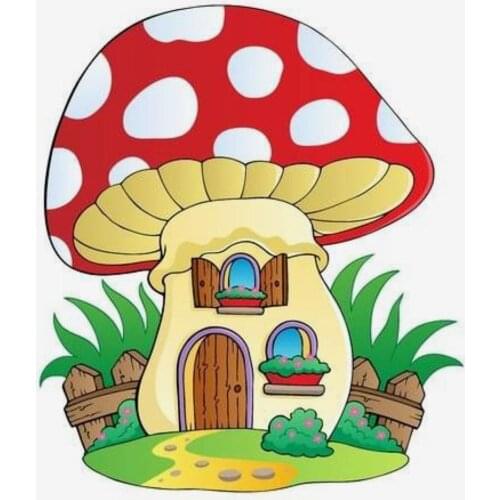 Mushroom house cartoon pattern Stamp And metal die Scrapbooking Alphabet Stamp Embossing Craft making Silicone Transparent Stamps