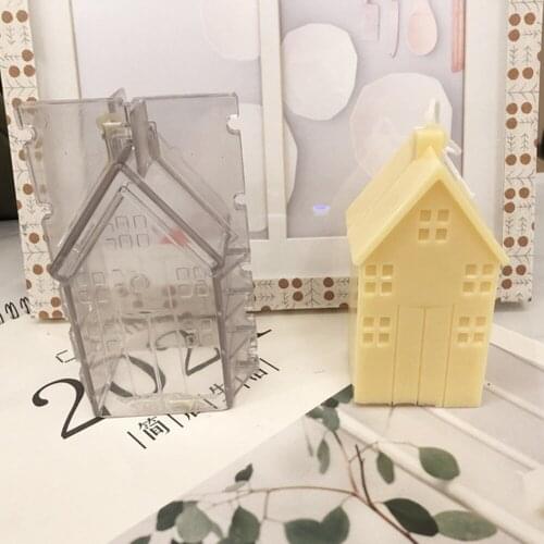 Small House Villa Silicone Mold DIY Acrylic Mold Candle Molds For Candle Making Scented Candle Plaster Mold