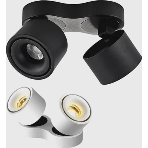 Luminária led dobrável para teto, com controle de intensidade, 2*9W/2*12W/2*15W, iluminação para interiores ac110v/220v