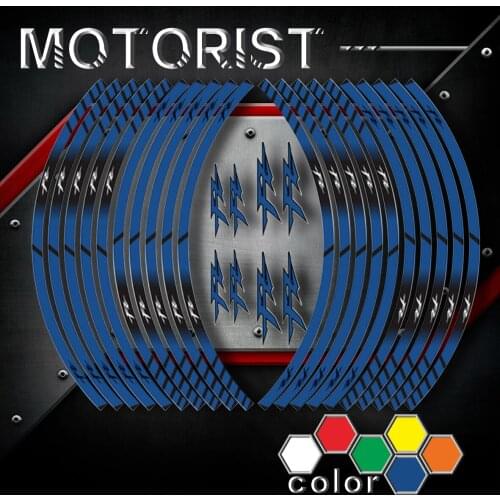 Motorcycle Stickers inner wheel reflective decoration rim stripes decals For YAMAHA fz FZ a kit of 10 stripes sticker