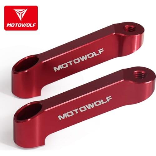 Motowolf Motorcycle Rearview Mirror Extension Riser Mount Bracket Holder for Yamaha Honda Ktm Suzuki Kawasaki Universal 8/10mm