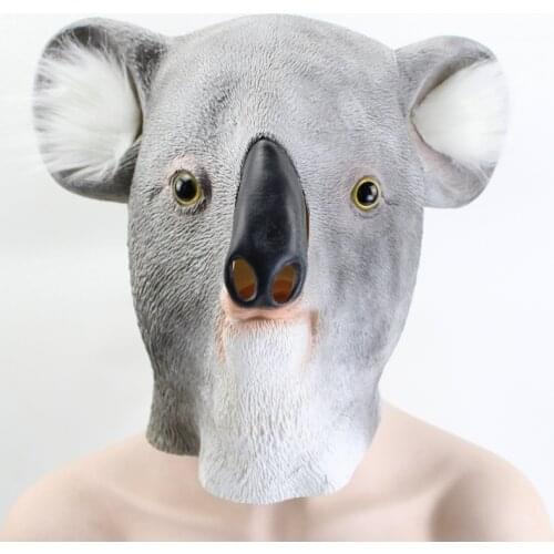 Funny Parrot Dog Rhinoceros Hippo Cock Koala Animal Mask Latex Party Panda Unicorn Animal Mask Kid Party Halloween Mask