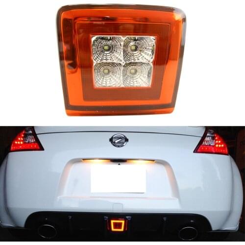 1 PCS Rear Fog Light LED Assembly For 2009-up Nissan 370Z (Integrated Rear Fog Light, Brake Light, Backup Light Features)
