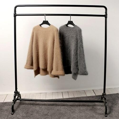 2019 Autumn Winter High Quality Mohair Sweater Women Casual Long sleeve O-Neck Pullovers Female Thick Warm Knitting Pull Femme