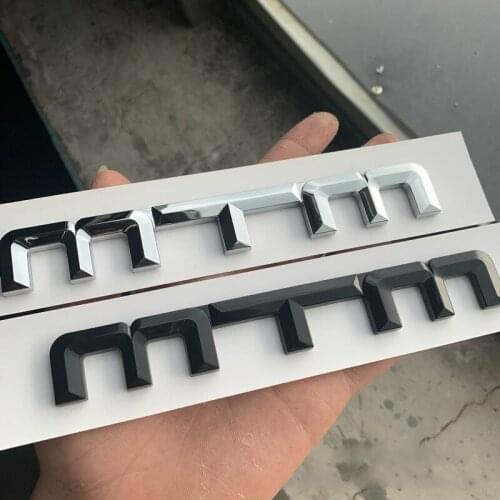 100pcs top quality 6cm MTM cc A4 A6L car stickers decals side rear badge emblem letter Car Tail label sticker label silver black