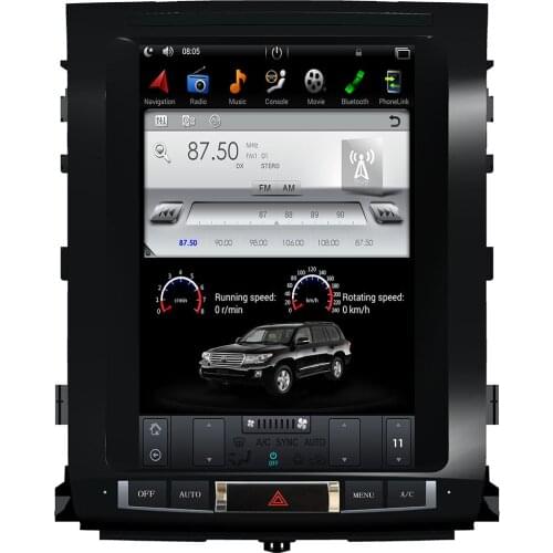 14" Tesla Style Android 10 Car GPS Navigation DVD Player for Toyota Land Cruiser LC200 2008-2015 With Factory Navigation 2 Din