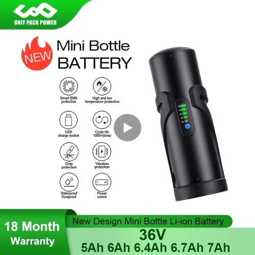 36V 7Ah Mini Bottle eBike Battery With Samsung/Sanyo/LG Lithium Cell for Bafang CSC TSDZ2 500W 350W 250W Electric Bicycle Motor