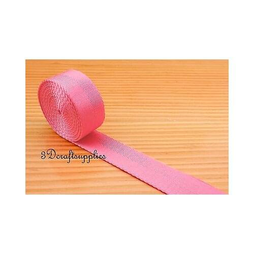 5 yards 1 inch ( 25mm ) heavy weight nylon webbing Ruban for bag purse strap handles pink ZA98