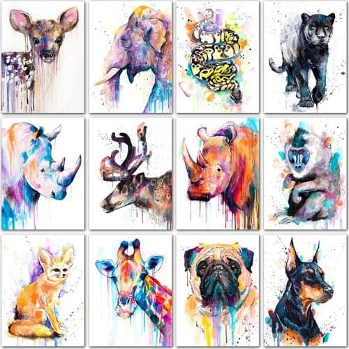 5D DIY Diamond painting animals giraffe snake dog deer Full Round Diamond embroidery Cross stitch Full Square Diamond mosaic art