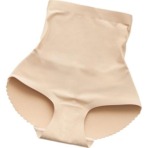 One-piece Seamless Body Shaping Boxer Hips Plus Padded Fake Buttocks Tightening Abdomen Body Shaping Ladies High Waist Panties