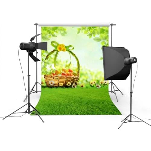 Easter eggs basket-photography backgrounds polyester outdoor photo backdrop of photographic studio accessories photophone GE-035