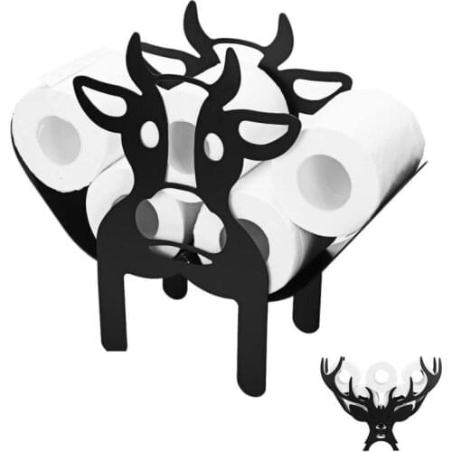 Bathroom Tissue Storage Holds Iron Wall Mounted or Free Standing Cows Sheep Tissue Storage Holds Kitchen Home Bathroom Storage