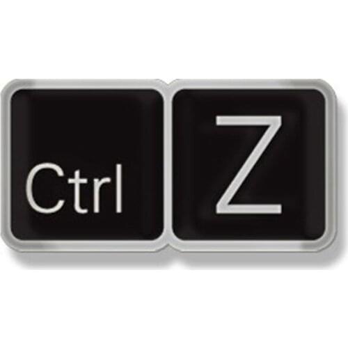 Ctrl Z Brooch just undo enamel pin computer keyboard buttons badge dreamy decor for real life