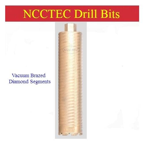 32-83mm * 370/450mm Vacuum Brazed crown diamond core drill bits/1.28''-3.3 '' * 14.8''/18'' dry wet reinforced concrete Fast