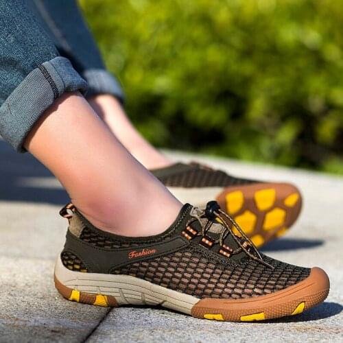 Big Size 39-47 Super Breathable Hiking Shoes Men Summer Shoe Waterproof Outdoor Sneakers Waters Shoes Man Trekking Sport Shoes