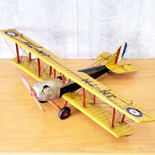 Modelplane Nostalgia Airplane Model Ironwork Tin Airplane Model Crafts Collection Handicraft Decorations Gifts Retro Nostalgic