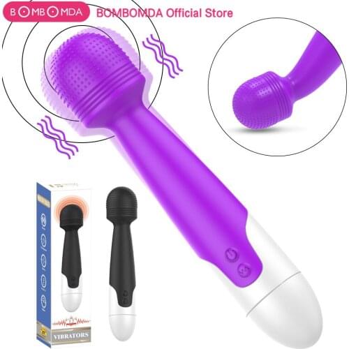 Powerful Vibrator for Woman AV Dildos 12 Speed Magic Wand Vibrators Massager Oral Clit Adult Sex Toys Vibrator Erotic Toys