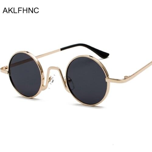 2019 Punk Sunglasses For Men Luxury Brand Black Steampunk Women Round Vintage Sun Glasses Female Oculos De Sol Feminino