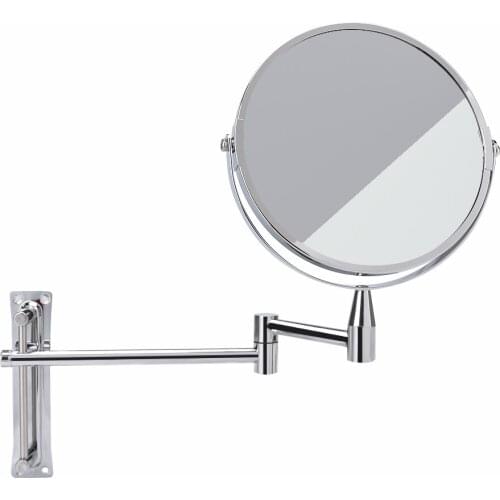 New Makeup Mirror Bath Mirror Cosmetic Mirror Magnification Wall Mounted Adjustable Makeup Mirror Dual Bathroom Mirror