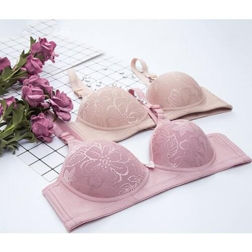 Sexy Womens Push Up Bra Fashion Floral Lace Brassiere 2021 Spring Summer Trendy Thin Breathable Bralette Comfortable Underwear