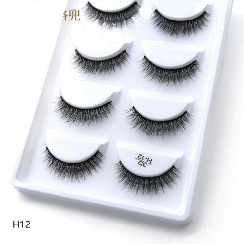 5 pairs false eyelashes 3D mink lashes natural makeup eyelash extension long cross volume soft fake eye lashes winged faux cils