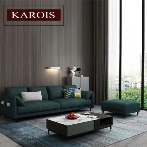 KAROIS TS002 Luxury Fabric Sofa Small Apartment Modern Couch Living Room Furniture Three Seat Couch