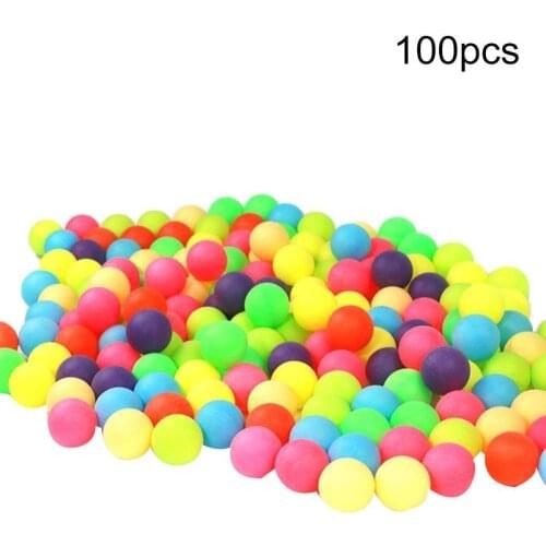 40mm 100Pcs Colored Ping Pong Balls Entertainment Table Tennis Mixed Colors for Game Plastic Table Tennis Training Balls