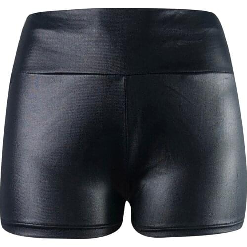 Leather Shorts Women High Waist Bodycon Push Up Black Short Joggers Sports Fitness Womens Sexy Slim Shorts Spodenki Damskie