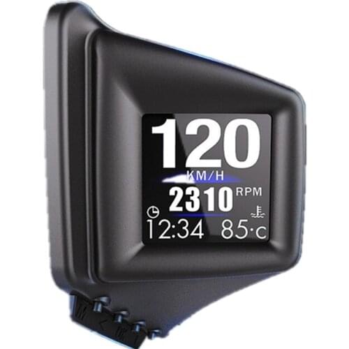 Universal Head Up Speedometer Dual System OBD+GPS Real-time Display Advanced Computer Diagnosis Monitor For Cars Alarm LCD HUD
