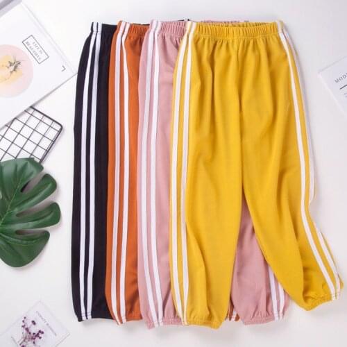 2021 Spring Summer Girls Boys Casual Pant Baby Kids Children Sports Trousers Polyester