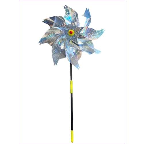 12Pcs Anti - Bird Expulsion Windmill Reflective Sparkles Windmill Protect Bird Repellent Flowers Garden Lawn Patio Decora JU0202