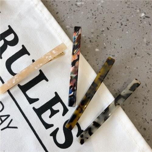 New temperament acetic acid hairpin edge clip fashion simple straight clip long duck bill for Women Girls Hairpin Hair Accessori