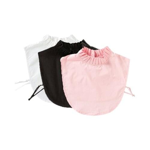 Women Stand Ruffle Fake Collar Shirt Accessories Cotton Kraagje nep dames Cravats Necktie Dickey plus size Detachable Collars