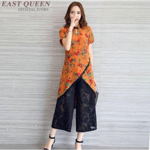 Womens two piece sets 2018 traditional chinese clothing for women FF900