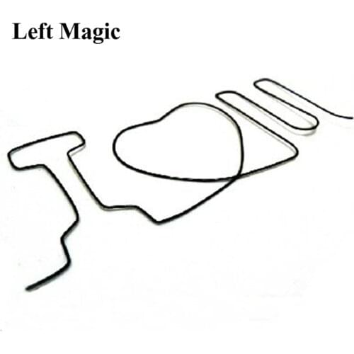 1pcs /lot Hot sale sihir Memory iron wire I love U - I love you magic tricks magic show close up magic illusion E3103
